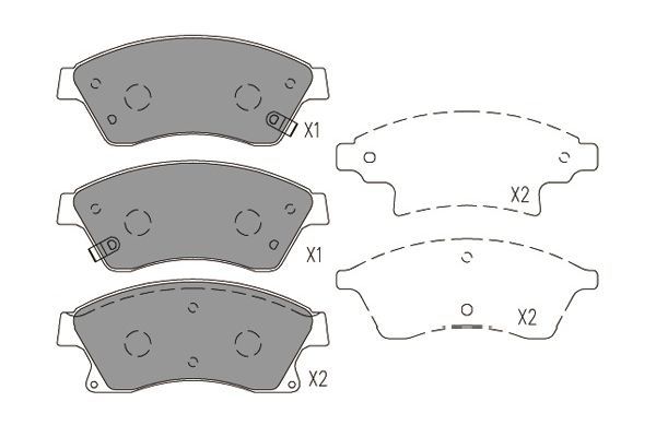KAVO PARTS Комплект тормозных колодок, дисковый тормоз BP-1023